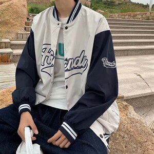 夹克男秋季2023年潮流港风ins印花宽松休闲百搭中性外套JK622-p55,男装夹克,星座1008