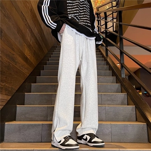 休闲裤男韩版潮流裤脚拉链高街帅直筒裤子2024夏季长裤K4903-P38图片