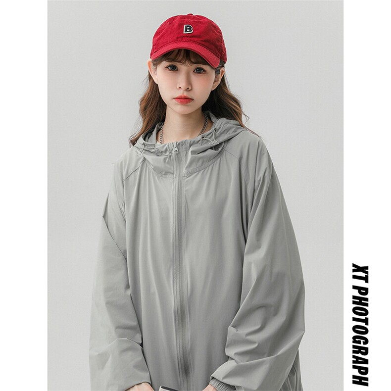 特批P50无差价25夏简约纯色舒适连帽防晒衣男女轻薄透气大码J513，男装防晒衣，电商A001