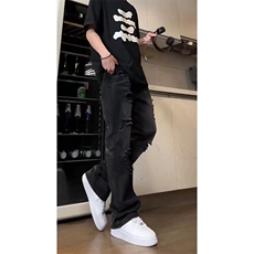 美式高街ins小众破洞牛仔裤货号K755P6578，男装牛仔裤，电商A063