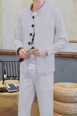 2021春季男唐装中山装男修身立领风休闲套装演出服Y，男装夹克，星座509
