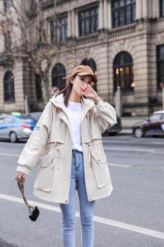 水洗派克风衣洋气，女装风衣，百变诱惑