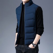Z3381男式2021新款立领棉服背心无袖加厚马甲P67，男装棉衣，电商B360