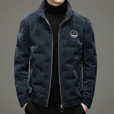 立领短款羽绒服2023冬季中年男款加厚时尚纯色外套XXHW2182-P255图片