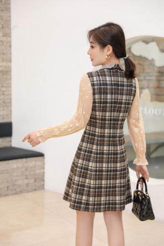 春季英伦风格连衣裙，女装连衣裙，千禧宏运