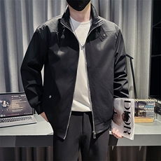 新款社会小伙时尚工装夹克男店主秋装外套男JK87-P78控128米白，男装夹克，星座301B-1