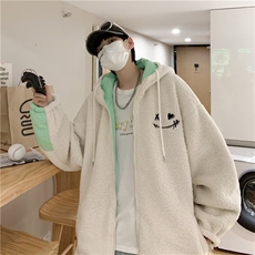 冬季ins潮牌连帽两面穿袄羊羔绒服外套男休闲上衣W5922-P74，男装棉衣，星座512-3