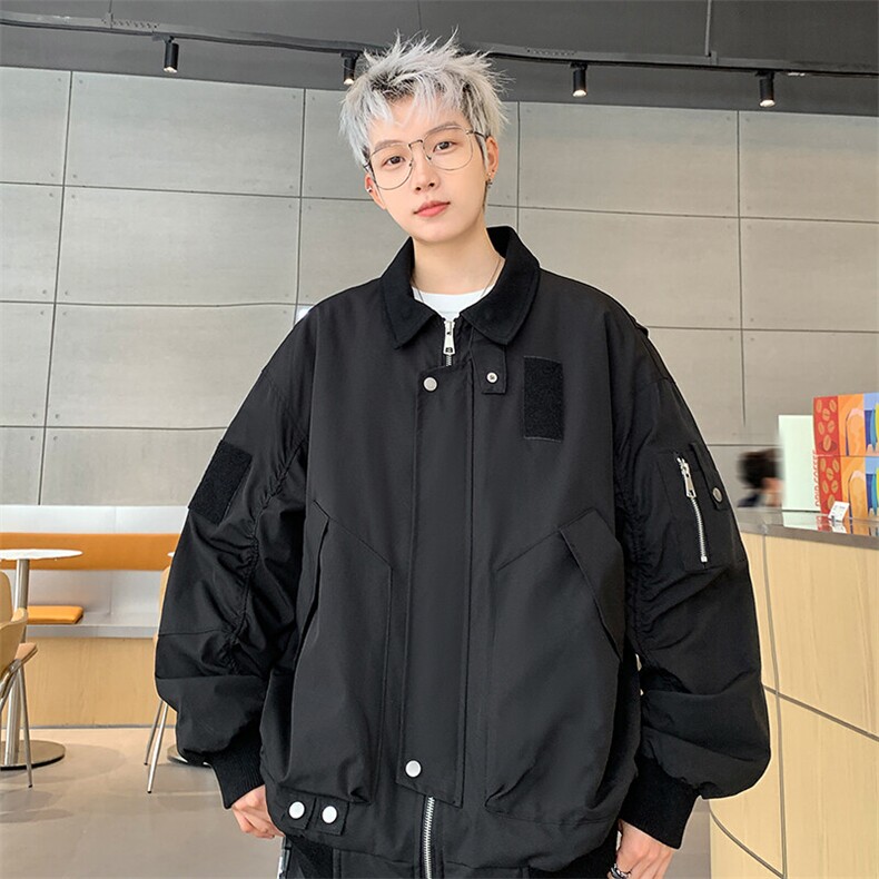 JK8804-P70美式春秋潮牌重工拼接夹克,男装夹克,星座1503