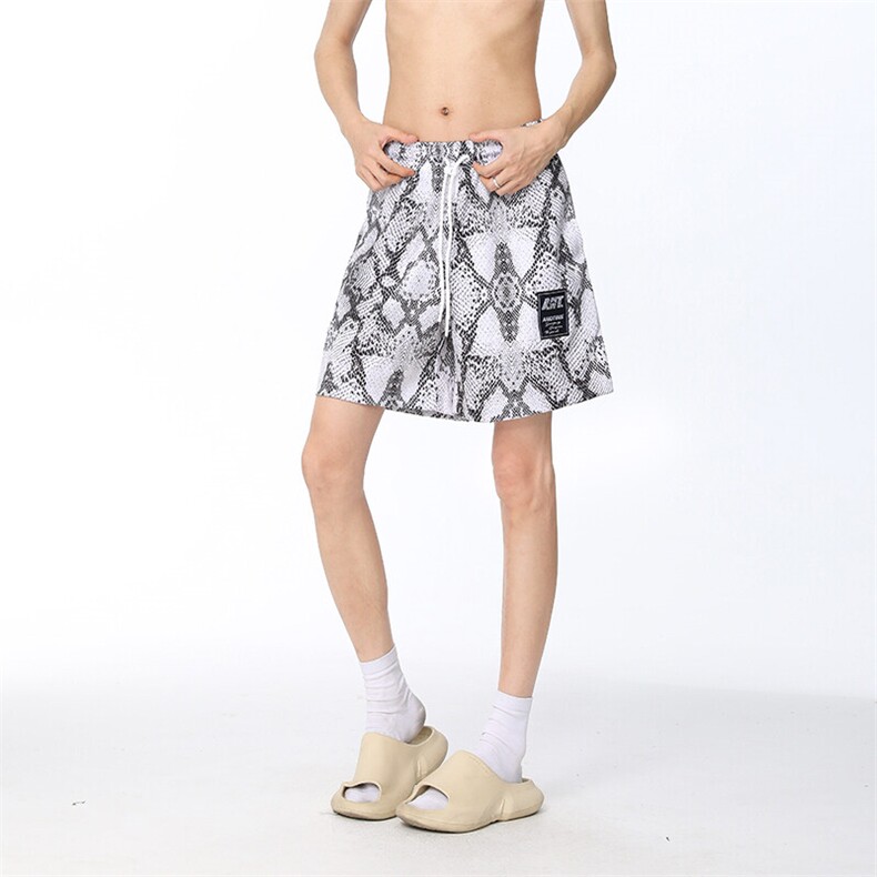 美式速干运动短裤凉感蟒蛇纹理篮球裤子透气中裤DK6001P28，男装牛仔裤，星座908