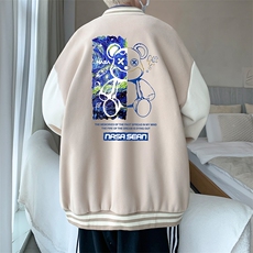 摇粒绒棒球服男大码开衫卫衣男夹克BF86290-P65，男装夹克，电商A040