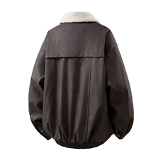 1PU皮复古做旧面料可脱卸羊羔毛领大码M-5XL棉衣男77933P138控198，男装棉衣，星座226-2