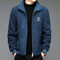 美式外套男秋冬摇粒绒加厚飞行员夹克刺绣机车赛车服ZL1258-P205，男装夹克，星座1105-3