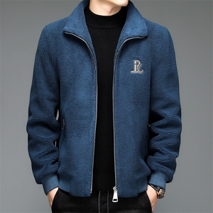 美式外套男秋冬摇粒绒加厚飞行员夹克刺绣机车赛车服ZL1258-P205图片