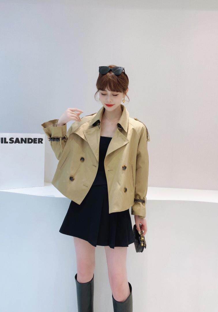 百搭不挑人的小短款风衣来啦搭皮带质感绝绝子！，女装风衣，HEMAIXI 和麥熙