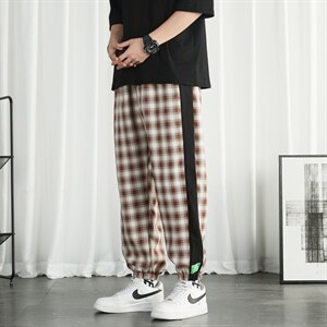 3夏季九分裤男格子休闲裤潮流韩版裤子A210-K8667-P45,男装休闲裤,星座210-3