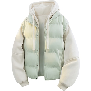 立体新款冬季羽绒棉服棉袄连帽假两件韩版宽松外套A436-2511-P85图片