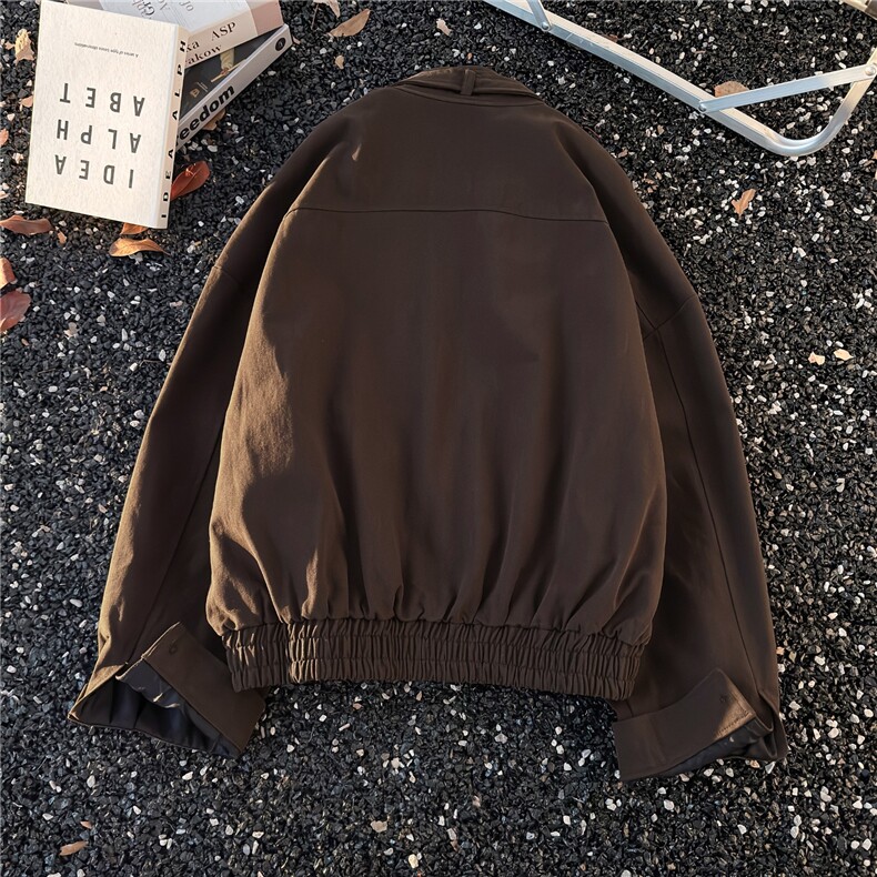 立领工装夹克男女秋季百搭潮外套宽松休闲上衣8577P75,男装夹克,星座410-2