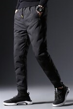 BAMJ-6601钱塘2020-2中年男士休闲商务简约冬季厚款羽绒裤P115，男装棉裤，钱塘207-2