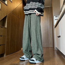 K566-P50M-6XL秋季大码宽松阔腿灯芯绒美式复古休闲长裤，男装休闲裤，星座109-1