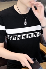 7948-P55夏季休闲时尚短袖毛衣男打底衫欧货T恤潮牌针织衫，男装T恤，电商D310B-1