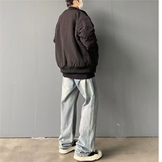 美式高街水洗直筒牛仔裤休闲百搭宽松牛仔长裤男女同款潮牌~NK442，男装牛仔裤，星座601-2