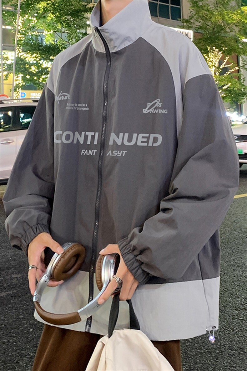 秋新户外登山服休闲连帽潮帅冲锋衣男夹克外套F6401P80控108,男装夹克,电商A268A