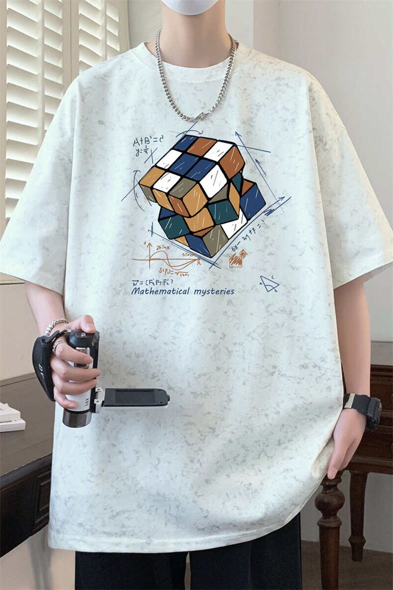 ！2026夏季新款男士小碎花印花短袖T恤情侣半袖T2565特P25,男装T恤,电商B220