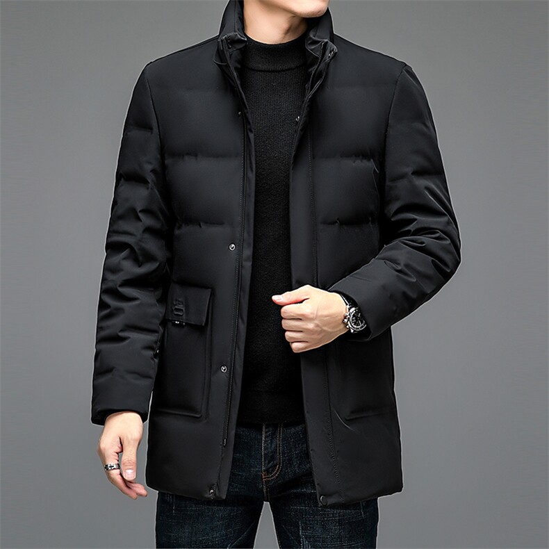 2023冬季休闲男士连帽中长款羽绒服青年加厚保暖鸭绒HD6805-P260，男装羽绒服，星座1105-3