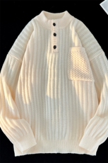 M8178/P65冬季毛衣男秋冬季宽松保暖半高领针织衫打底宽松外套，男装针织衫/毛衣，电商A141