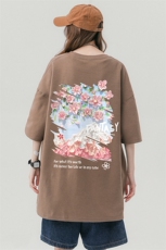 中性风新款夏季时尚百搭宽松圆领纯棉短袖T恤T6096P25控38，男装T恤，电商A268