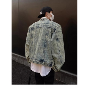 美式短款牛仔外套男士新款潮牌男装潮流JK625-P77图片