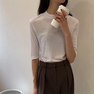 百搭针织T图片