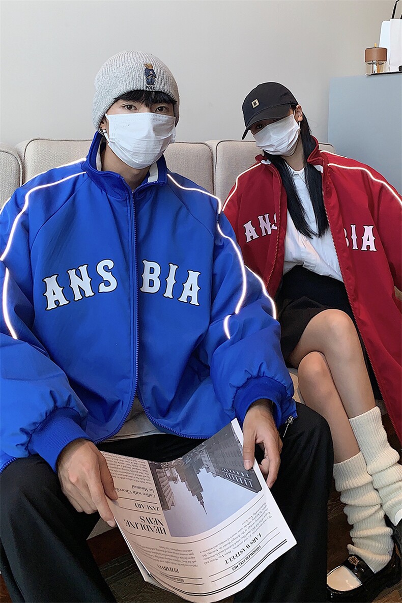 情侣装冬装反光宽松男士棉衣韩版百搭情侣棉服外套G1030P118女,男装棉衣,电商A339