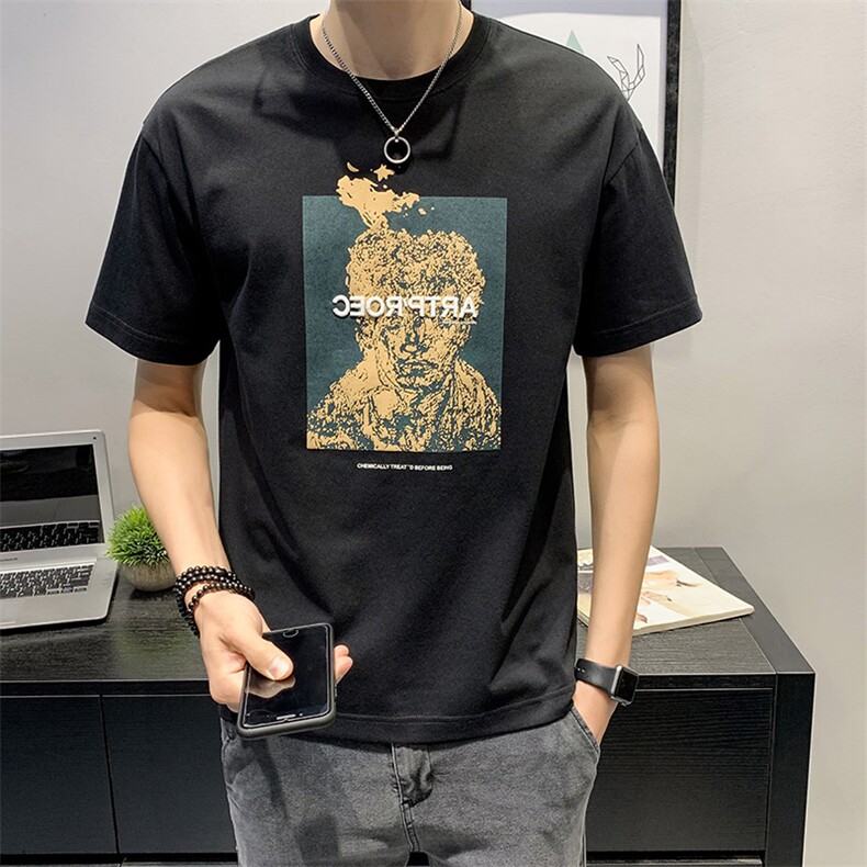 100%棉2021夏季新款纯棉短袖T恤男夏季休闲体恤95012,男装T恤,电商D240-242