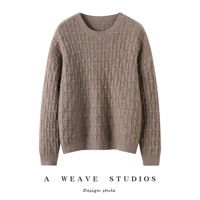 2025百搭时尚简约加厚疙瘩针小短款，女装针织衫/毛衣，兴泰羊绒