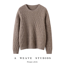 2025百搭时尚简约加厚疙瘩针小短款，女装针织衫/毛衣，兴泰羊绒