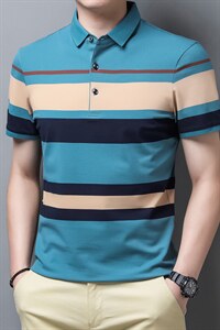 棉质中青年内搭翻领运动吸汗夏季新款休闲时尚百搭上衣服打底汗衫图片