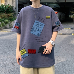 ！2022夏季男士潮牌华夫格短袖T恤百搭半袖TXH229P28图片