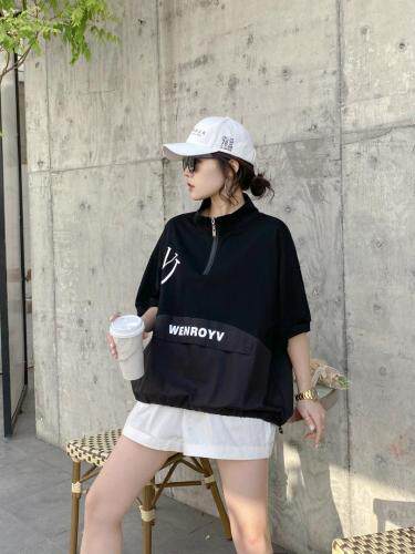 时尚休闲短袖上衣，女装，欧倪