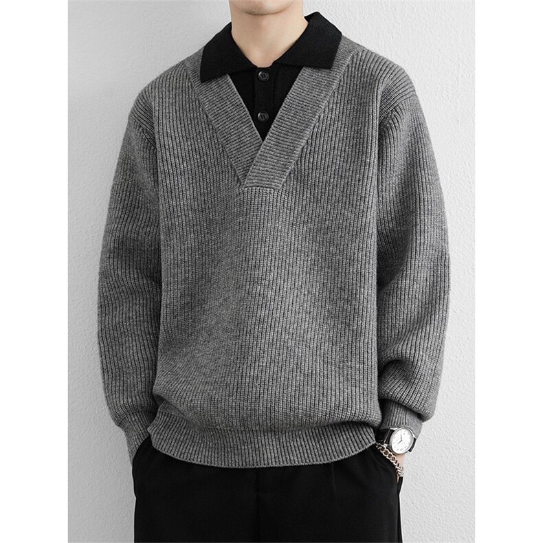 1506-1/MYM2391原版高质量毛衣/P68衬衫休闲款假两件男高级感毛衣,男装针织衫/毛衣,星座1506-1
