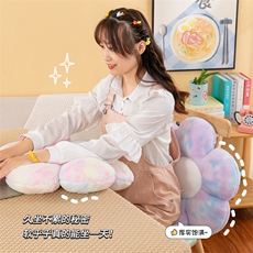 瑞奇玩具 高品质仿兔毛绒花朵坐垫彩色太阳花蒲团垫子加厚榻榻米屁垫椅子垫