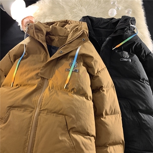 港风 新品 小熊加厚宽松连帽面包服棉衣外套情侣装棉服G1033 P128图片