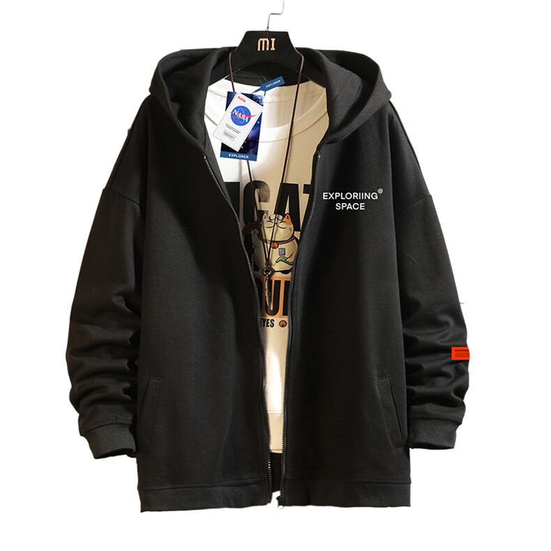 KS21244-P38NASA连帽开衫卫衣男运动外套大码班服砖墙,男装卫衣,电商A040A