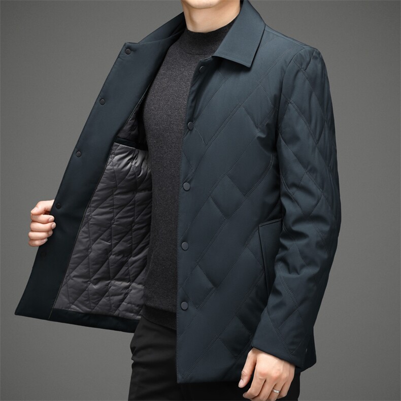 加厚保暖棉衣男士冬季新款中年爸爸装翻领棉服商务休闲外套男装,男装棉衣,电商B212（原钱塘6029）