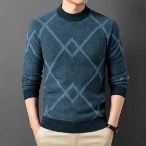 CA206211钱塘2020-2中年男士秋季厚款商务休闲时尚羊毛衫P137图片