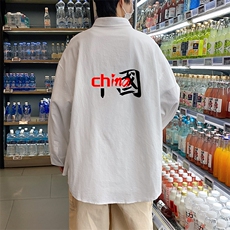 CS15189-P38长袖衬衫男士大码宽松衬衣男寸衫男寸衣，男装衬衫，电商A040