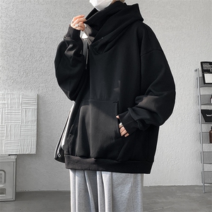 8XL-M刺客美式机能风外套高领连帽卫衣男加绒加厚上衣WY14P68控88图片