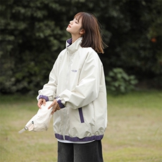 中性新款学院风双面穿宽松立领织带夹克外套A436-2423-P6898，男装夹克，电商A436