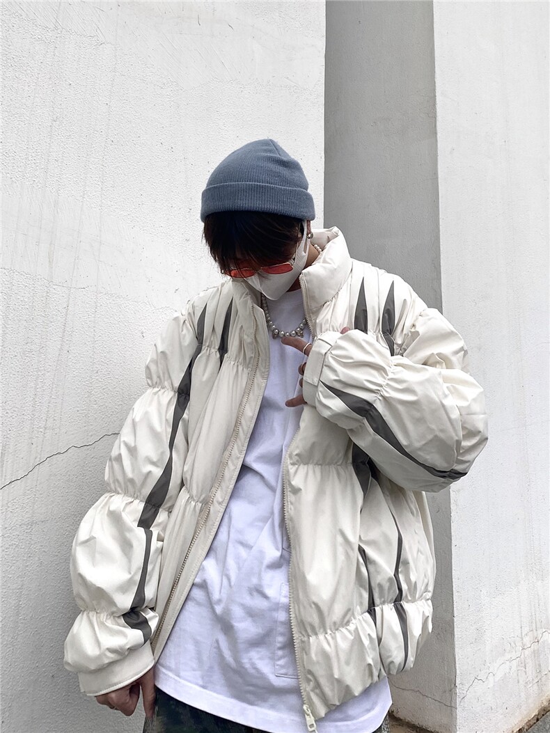 自制款~拼接撞色高街情侣棉衣棉服 1005-MY001-P128图片