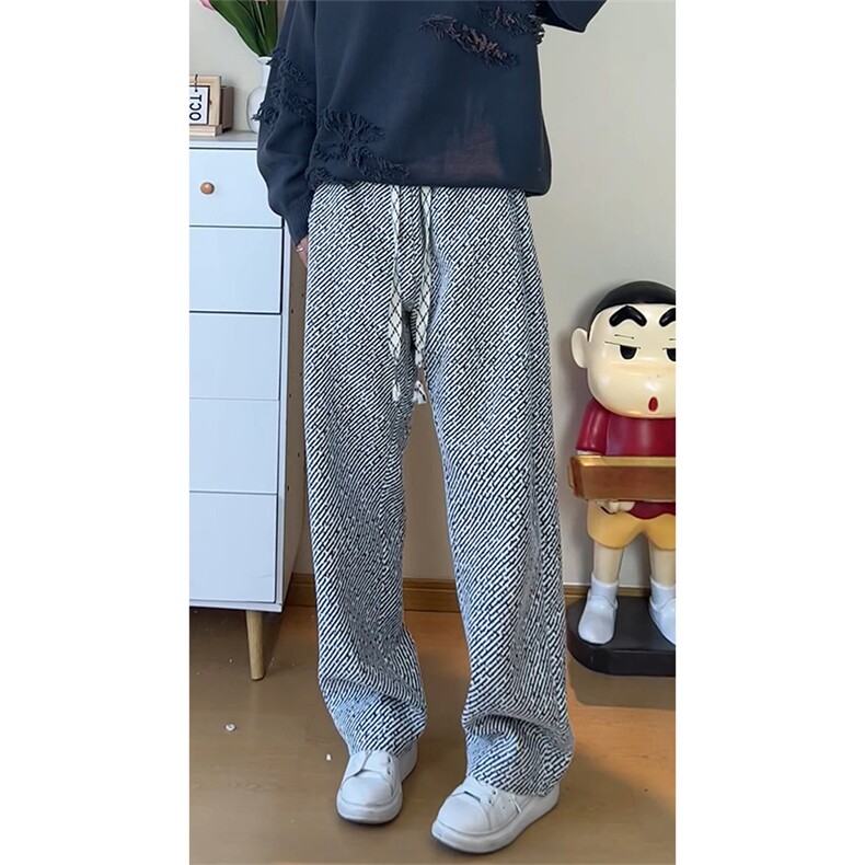 纯色垂感抽绳休闲裤宽松直筒裤男女同款K8651-特价P40,男装休闲裤,电商A007